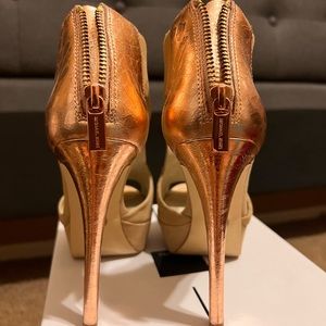 Michael Kors Leather Suede nude heels